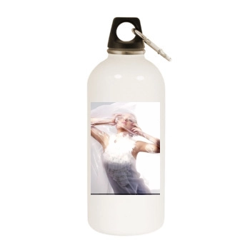 Hayden Panettiere White Water Bottle With Carabiner