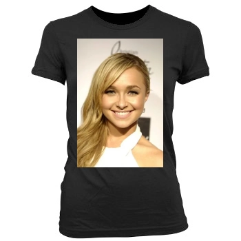 Hayden Panettiere Women's Junior Cut Crewneck T-Shirt