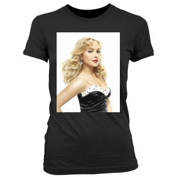 Hayden Panettiere Women's Junior Cut Crewneck T-Shirt