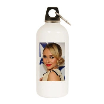 Hayden Panettiere White Water Bottle With Carabiner