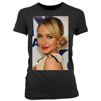 Hayden Panettiere Women's Junior Cut Crewneck T-Shirt