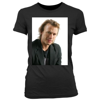 Heath Ledger Women's Junior Cut Crewneck T-Shirt