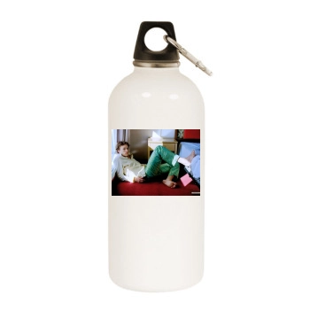 Heath Ledger White Water Bottle With Carabiner