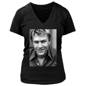 Heath Ledger Women's Deep V-Neck TShirt