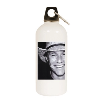 Heath Ledger White Water Bottle With Carabiner