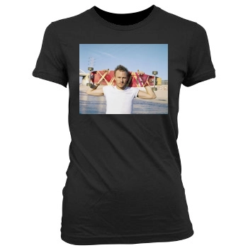 Heath Ledger Women's Junior Cut Crewneck T-Shirt