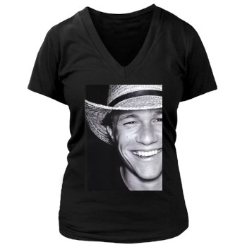 Heath Ledger Women's Deep V-Neck TShirt