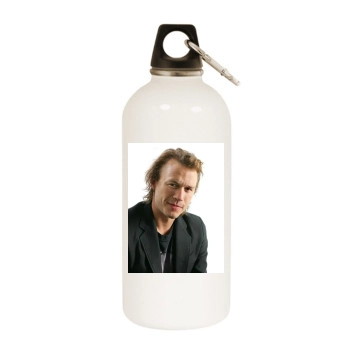 Heath Ledger White Water Bottle With Carabiner