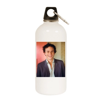 Heath Ledger White Water Bottle With Carabiner