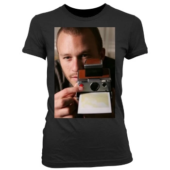 Heath Ledger Women's Junior Cut Crewneck T-Shirt