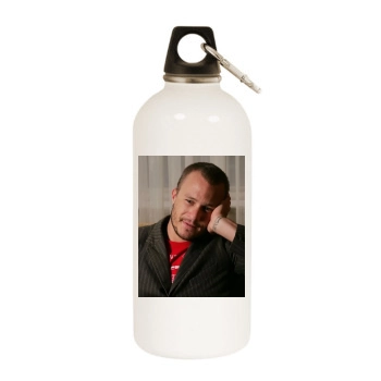 Heath Ledger White Water Bottle With Carabiner