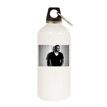 Heath Ledger White Water Bottle With Carabiner