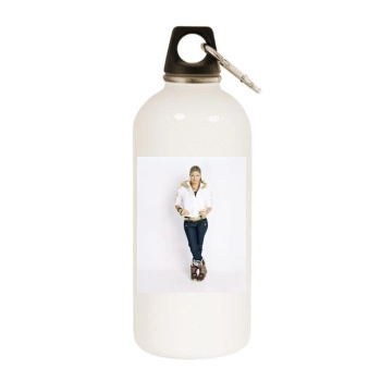 Fergie White Water Bottle With Carabiner