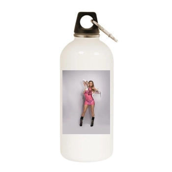 Fergie White Water Bottle With Carabiner