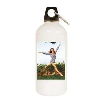 Stacy Keibler White Water Bottle With Carabiner