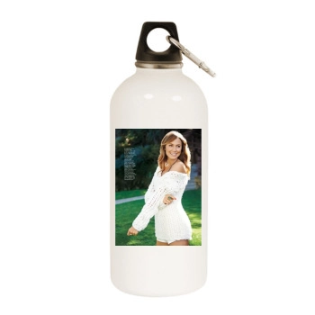 Stacy Keibler White Water Bottle With Carabiner