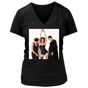 Stephanie Seymour Women's Deep V-Neck TShirt