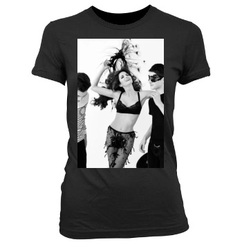 Stephanie Seymour Women's Junior Cut Crewneck T-Shirt