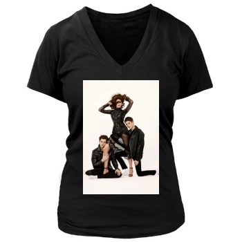 Stephanie Seymour Women's Deep V-Neck TShirt