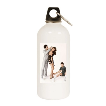 Stephanie Seymour White Water Bottle With Carabiner