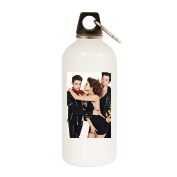 Stephanie Seymour White Water Bottle With Carabiner