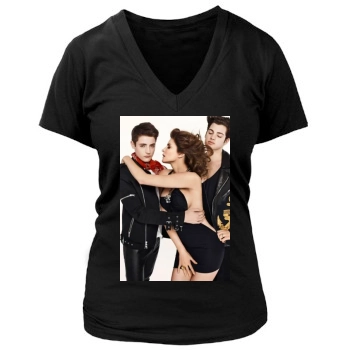 Stephanie Seymour Women's Deep V-Neck TShirt