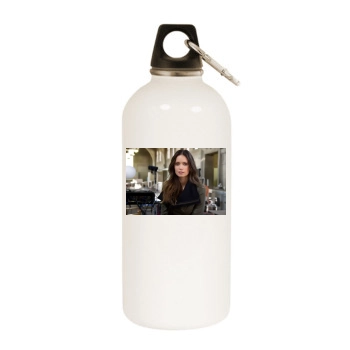 Summer Glau White Water Bottle With Carabiner