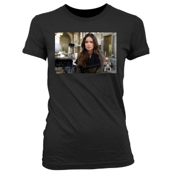 Summer Glau Women's Junior Cut Crewneck T-Shirt