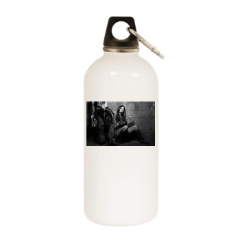 Summer Glau White Water Bottle With Carabiner