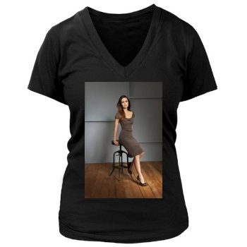 Summer Glau Women's Deep V-Neck TShirt