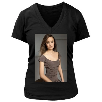 Summer Glau Women's Deep V-Neck TShirt