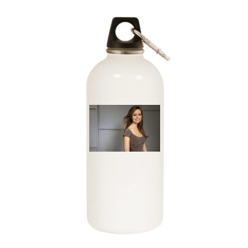 Summer Glau White Water Bottle With Carabiner