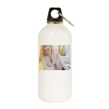 Hilarie Burton White Water Bottle With Carabiner