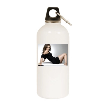 Hilary Duff White Water Bottle With Carabiner