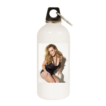 Hilary Duff White Water Bottle With Carabiner