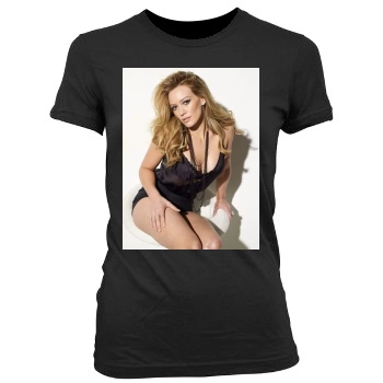 Hilary Duff Women's Junior Cut Crewneck T-Shirt