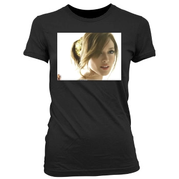 Hilary Duff Women's Junior Cut Crewneck T-Shirt