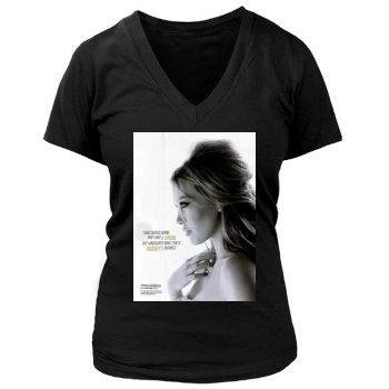 Hilary Duff Women's Deep V-Neck TShirt