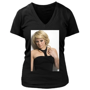 Hilary Duff Women's Deep V-Neck TShirt