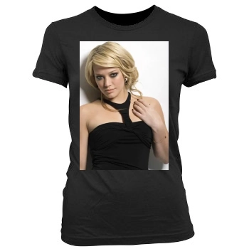 Hilary Duff Women's Junior Cut Crewneck T-Shirt