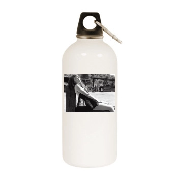 Hilary Duff White Water Bottle With Carabiner