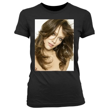 Hilary Duff Women's Junior Cut Crewneck T-Shirt