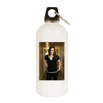 Hilary Duff White Water Bottle With Carabiner