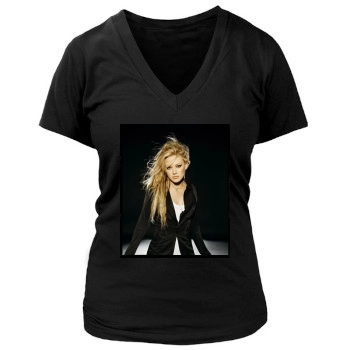 Hilary Duff Women's Deep V-Neck TShirt