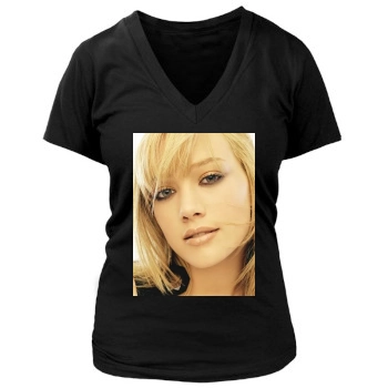 Hilary Duff Women's Deep V-Neck TShirt