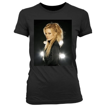 Hilary Duff Women's Junior Cut Crewneck T-Shirt