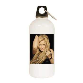 Hilary Duff White Water Bottle With Carabiner