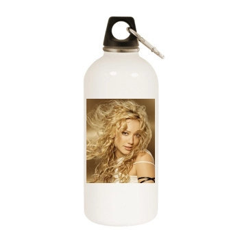 Hilary Duff White Water Bottle With Carabiner