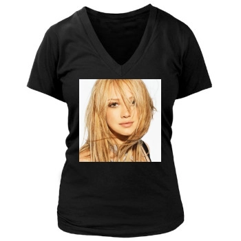 Hilary Duff Women's Deep V-Neck TShirt