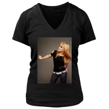 Hilary Duff Women's Deep V-Neck TShirt